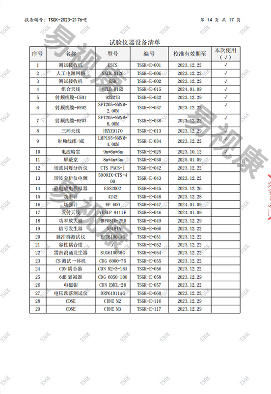 易视康智能语音防近视LED护眼灯检测报告